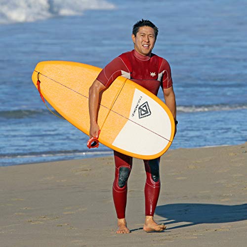 Paragon Surfboards Retro Noserider Longboard | High-Performance & Fun Single Fin Long Board Surfboard for All Wave Conditions | 9\'0\" x 22 3/4\" x 3 1/16\" | Orange/White - Thumbnail 6