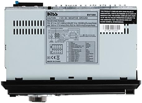 BOSS Audio Systems BV7280 Single-DIN 3.2 Inch Screen Mech-Less Receiver, Detachable Front Panel, Wireless Remote
