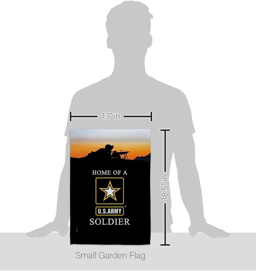 US Military Army Soldier House Flag Armed Forces Rangers Official Licensed United State American Military Veteran Retire Decorative Gift Large Home Garden Double Sided Banner 13" x 18.5" Made in USA - Image 3