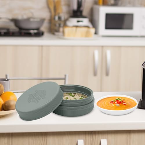 Image of JAYPEE Mini Max Lunch Box for School, Office, Ideal for Snacks and Meal, Keeps Food Hot & Fresh Insulated Stainless Steel Inner with Plastic Dish Inside for Office, College and Picnic, Green, 415 ml