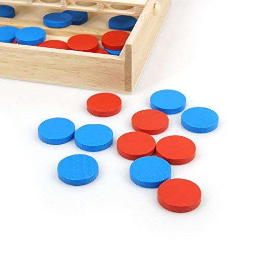 Juego de Mesa 4 en Línea Plegable Clásico de Madera miniatura 6