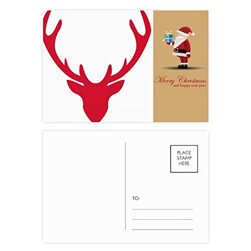 Cartes postales de Noël avatar rouge pour fête du Père Noël x20