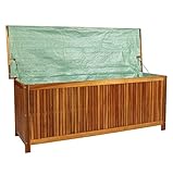 【Estilo Rústico】Esta caja de almacenamiento de madera emana un encanto rústico y será un excelente aporte para su espacio al aire libre o interior.