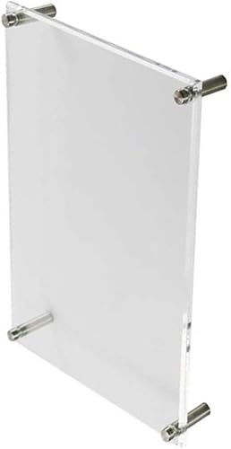 Miniatura 2 de B&NN Marco flotante de acrílico transparente para colgar en la pared, marco de certificado para fotos o documentos (4 x 6 pulgadas)