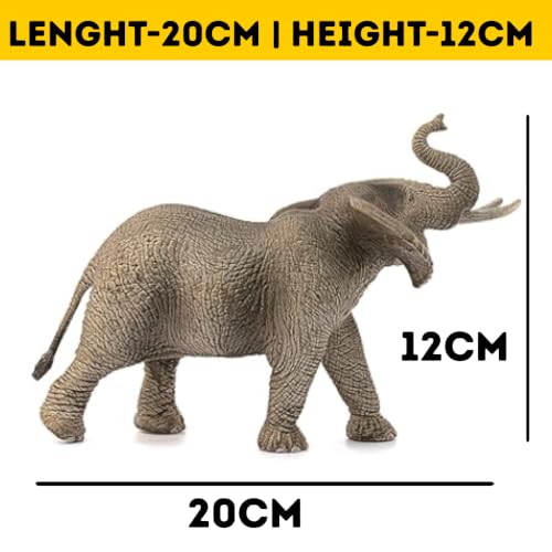 Image of FUNFOB Elephant Figurine Toy Figure Width-20cm Forest Animal Toys for Kids & Adults PVC| Animal- Ele Phant