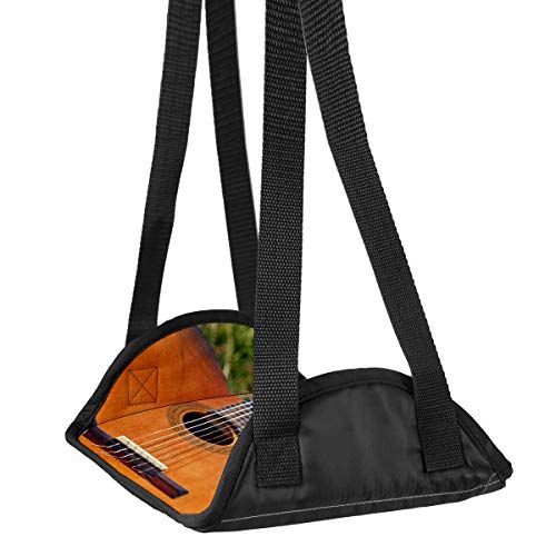 Preisvergleich Produktbild Fußstütze für Gitarre, Saiteninstrument, Fußhängematte für Flugreisen, Flugzeug, Büro, unter dem Schreibtisch, Fußstütze, Reisezubehör, höhenverstellbar