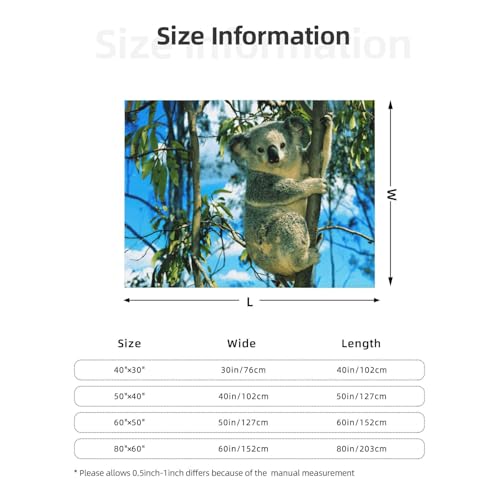 Couverture imprimé koala toutes saisons pour cocooning sur canapé - 8