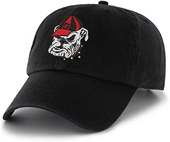 47 NCAA Georgia Bulldogs Mens Clean Up Adjustable Hat Clean Up Adjustable Hat, Black Alternate, One Size
