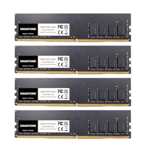 ②ノートPCメモリ DDR4 PC4-2666V 8GB x4枚 32GB Amazon.co.jp: 【メモリ DDR4】GIGASTONE 8GBx4枚 (32GB Kit