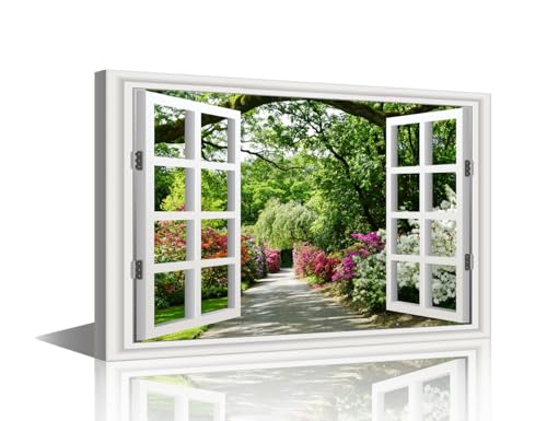 Jardin et route sinueuse en toile murale pour votre salon chaleureux