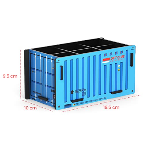 Image of Pen Holder Shipping container shaped (Blue)