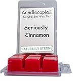 Candlecopia Seriously Cinnamon Strongly Scented Hand Poured Vegan Wax Melts, 12 Scented Wax Cubes, 6.4 Ounces in 2 x 6-Packs