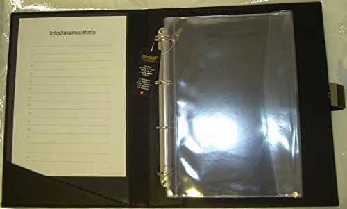 Carpe Exklusive A4 Dokumenten-Mappe Elch-Leder schwarz mit Schloss - Handmade in Germany