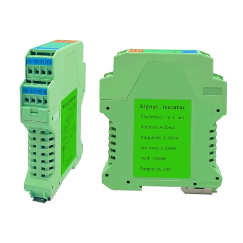 Signal Isolator DC 24V,PLC Detect Signal Conditioner,Module Analog Output(One in and one Out 4-20mA Turn 4-20mA)