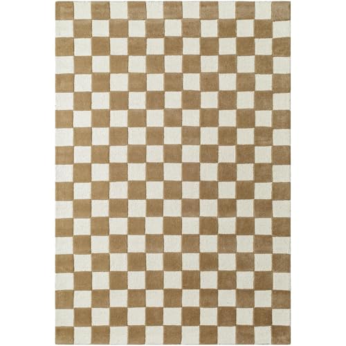 Image of Hand Tufted Wool Carpets Anti Shedding Rug Modern Carpets for Living Room Size 2x6 Feet