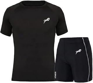JUST RIDER Swimwear Half Sleeve T-Shirt and Shorts for Men & Women Men's Swimming T-Shirt and Swimming Shorts Set, Polyest... Price In India