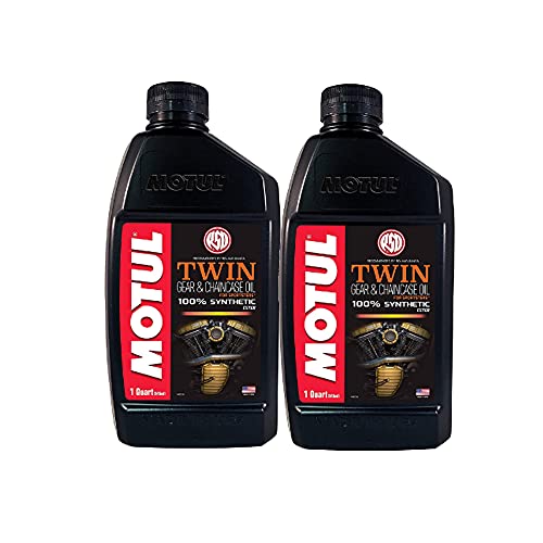 Newparts TWIN GEAR & CHAIN CASE OIL 100% triple synthetic 4-Stroke Ester API SL SJ SH SG CF JASO MA2 2Qt Gear Oil 2 x 1qt