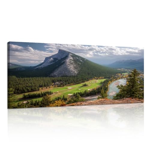Banff Fairmont Springs Hotel Golf Canvas Wall Art 30x60