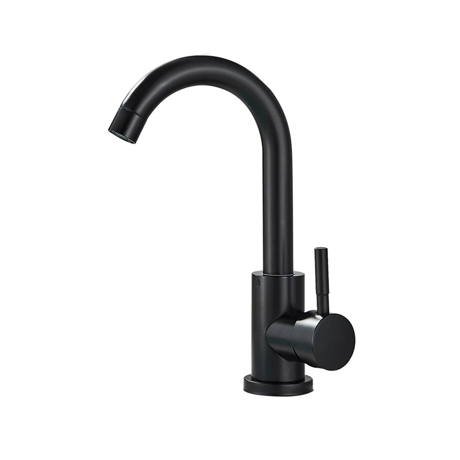 Robinet de lavabo noir mat en acier inoxydable 304 pour salle de bains chic