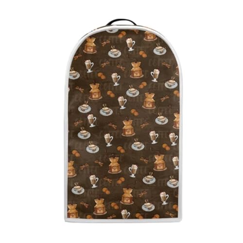Image of Coffee Cup Blender Dust Cover, Anti Fingerprint Polyester Stand Mixer or Coffee Maker Appliance Protector, Stain Resistant Blender Cover for Kitchen Appliance Machine Washable