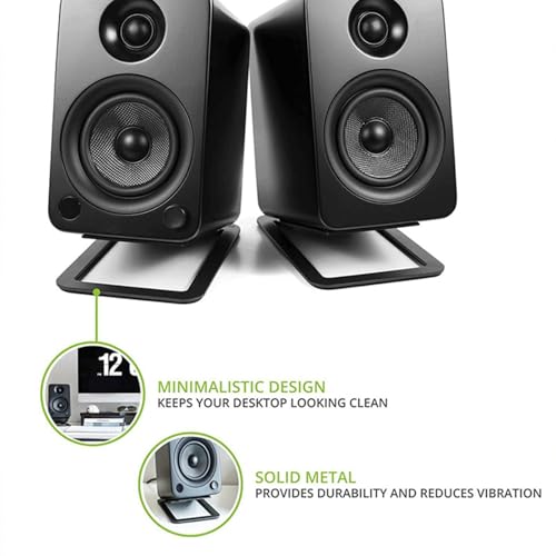 Soporte solido para bocina pequeña y mediana elevador de audio estable para mesas y estanteria 4