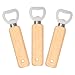 Produktbild Pinsheng 3 Stück Flaschenöffner, Holz Bieröffner Naturholz Edelstahl Kronkorkenöffner,Tragbare Durable Personalisierter Flaschenöffner für Zuhause Küche Bar, Großes Bier Geschenk für Männer