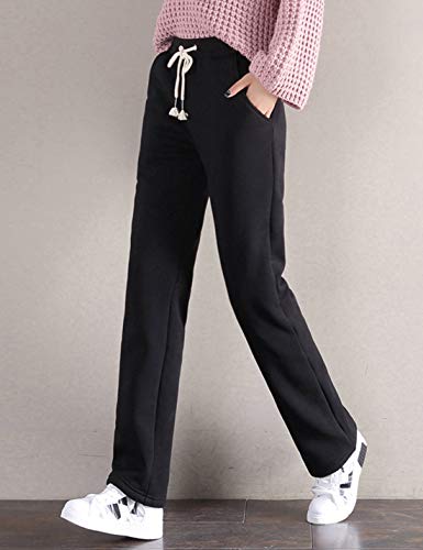 Gihuo Women's Winter Warm Sherpa Lined Sweatpants Fleece Pants4