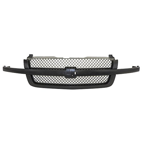 Perfit Liner New Replacement Parts Front Black Grille Grill Compatible With CHEVROLET Silverado 1500 Pickup Truck Classic 03-07 Without Dale Earnhardt Package Fits SS Model RPO-41U GM1200557 19168630