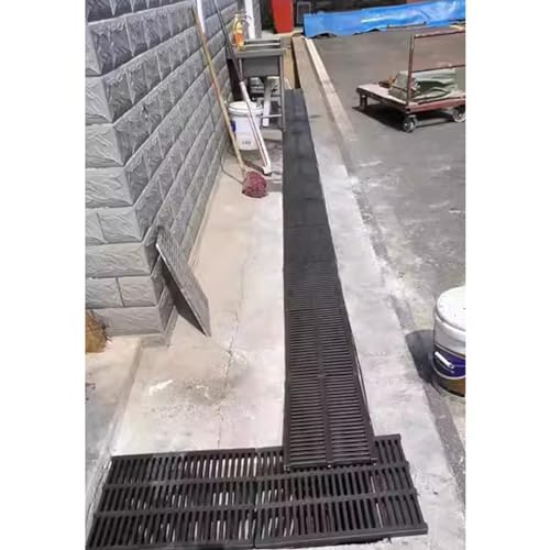 Filtre de drainage en résine noire pour allée et cour résidentielle