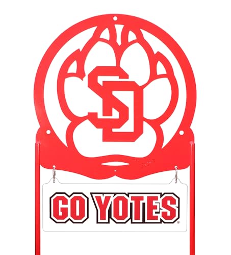 SWEN Products SOUTH DAKOTA USD COYOTES Collegiate Metal Yard Sign