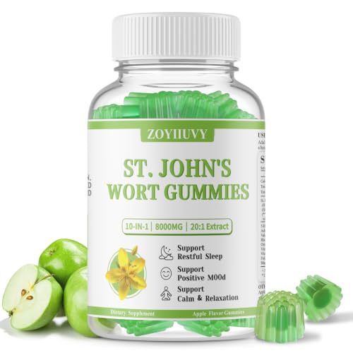 ZOYIIUVY St John's Wort Gummies, Herbal Supplement for Adults & Kids, 60Ct
