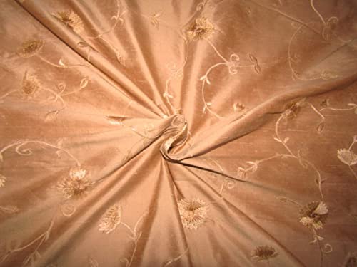 Soie Dupioni 54 DUPE17 caramel doré tissu haute couture au mètre