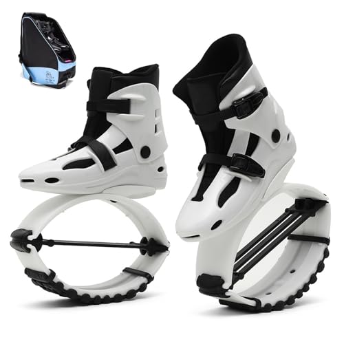 CYHTYM Jumps Botas Zapatos Zapatos de Salto Canguro Que rebota, Botas Lunares para Ejercicio aeróbico para Entrenamiento físico para Hombres y Mujeres, con Bolsa Almacenamiento(Black White,M(33-35))