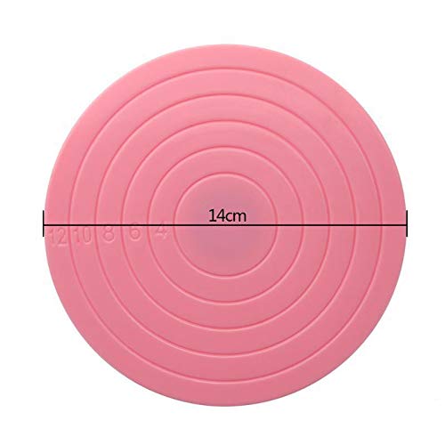 5.5 Inch Revolving Cake Turntable Rotating Cake Stand Baking Supplies For Weeding Small Spinning Swivel Round Cake Plates Non-Slip Rubber Diy Decorating Tool #TOP1