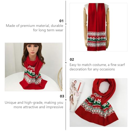 Bufanda de Navidad elegante de punto acrílico de alta calidad 3