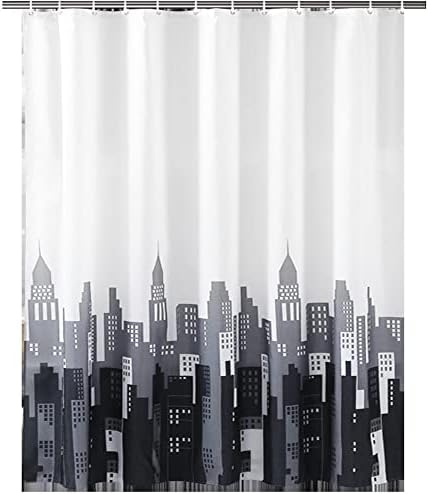 GONOVE Shower Curtain for Bathroom 180 x 180 cm Anti-Mould Mildew Resistant Waterproof Polyester Fabric Butterfly Shower Curtain Liner Bath Curtain with Hooks, Washable and Weighted Hem