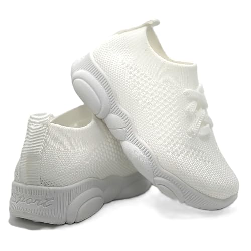 Toddler Sneakers, Lightweight Breathable Slip-On Shoes for Boys and Girls, Pink