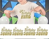 SEC Apparel Birthday King His Squad Iron on transfers, Decal for Clothes, Shirts, Decorations and More. Size: Toddler, Youth and Adult. Colors: Gold, Blue, Khaki (5 pcs (King + 4 Squad), Adult)