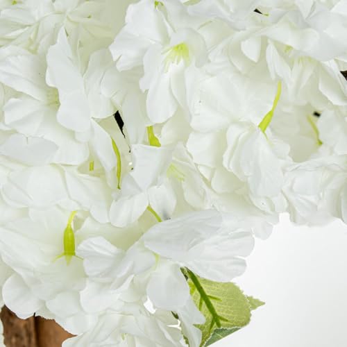 Künstliche Pflanze eines Kirschbaums mit 4 PVC-Stämmen in Kirschweiß, 160 x 30 x 30 cm