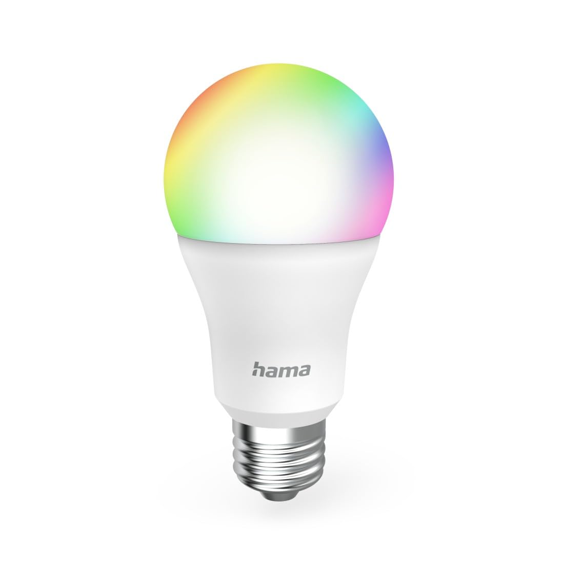 Hama Smarte Glühbirne E27 Intelligente LED-Lampe 9W, RGB + Weiß, WLAN, Matter kompatibel