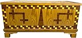 Höhe ca.: 50 cm Casa Padrino Truhen Kommode 40er Jahre Museumsnachbau Replikat 102 x 52 x H 50 cm - Braun Intarsien Antik Stil Möbel Berlin Truhe Art Deco