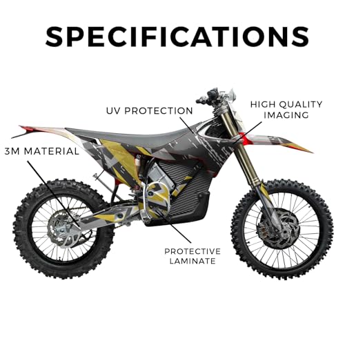 Image of Stark Varg MX 2023-2025 Graphics Kit Wrap - Grunge Star Yellow - Varg MX Skin - Premium 3M Vinyl Protective Wrap Decal Cover - Easy to Apply | Crafted in The USA by MightySkins