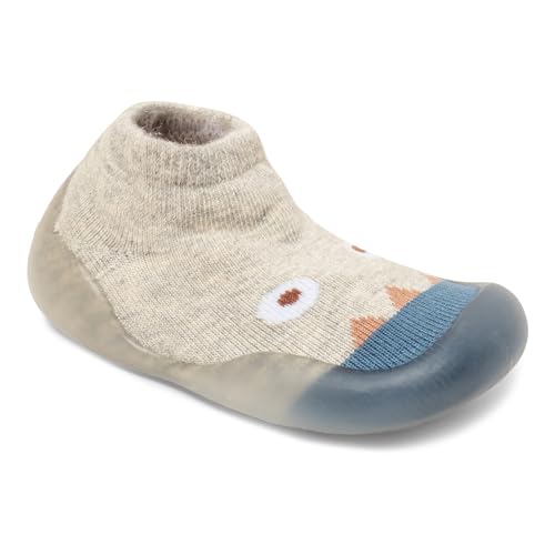 BabyMoo Cute Eye Style Anti-Skid Sock Shoes Ultimate Comfort and Style for Infants, Toddlers, and Kids Lightweight, Durable Rubber Sole Pull-On Design for Boy & Girls -Grey Age 12-18 Months (B0CY4WDC86) Amazon Price History, Amazon Price Tracker
