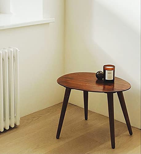 Image of Shoppee Foldable Oval Shaped Bed Side Table for Coffee Tea & Living Room Beauty Full Table ( Medium ,Engineered Wood,Brown )