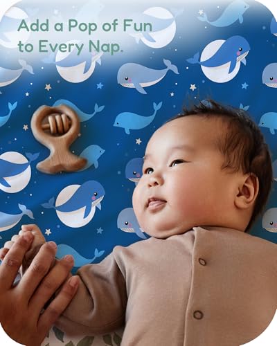 Image of Pack and Play Sheets Fitted 2 Pack, 38x26 Graco Pack n Play Sheets for Playard & Travel Crib Mattress, Ultra Soft Jersey Knit, Breathable Stretchy Deep Pocket, Compatible with Mini Cribs