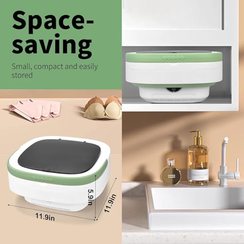 image for Sangukiro Portable Washing Machine, Mini 16L Foldable Washer and Dryer
