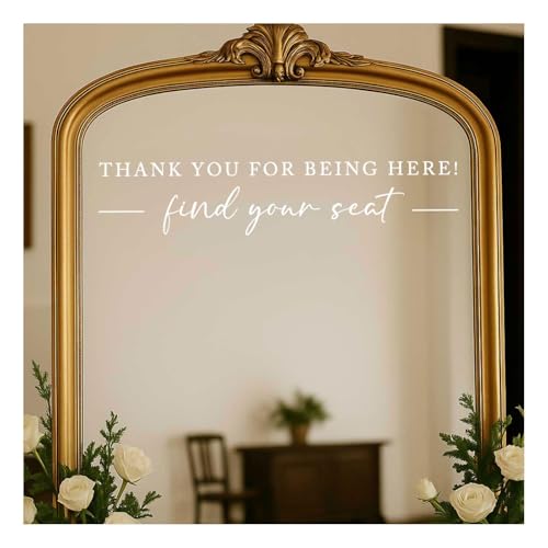 Japrex Wedding Seating Chart Header Vinyl Decal