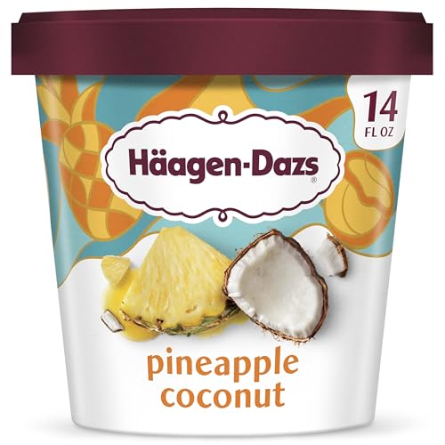 Haagen-Dazs, Pineapple Coconut Ice Cream, 14 oz (Frozen)