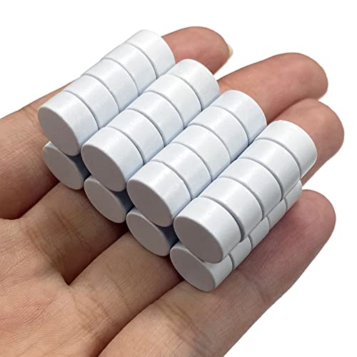 Aimants néodyme blancs 10x5 mm lot de 40 petits disques pour frigo et tableau