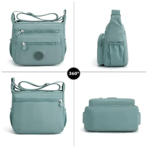 Image of Women Crossbody Bag Waterproof Nylon Multi-layer Crossbody Bag Casual Satchel Bag Shoulder Bag Messenger Bag Travel Bag Day Pack